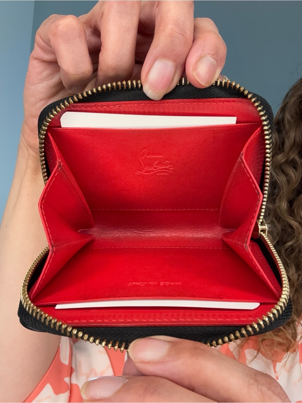 Christian Louboutin Studded Panettone compact wallet With Entrupy All Inclusive - Picture 6 of 17